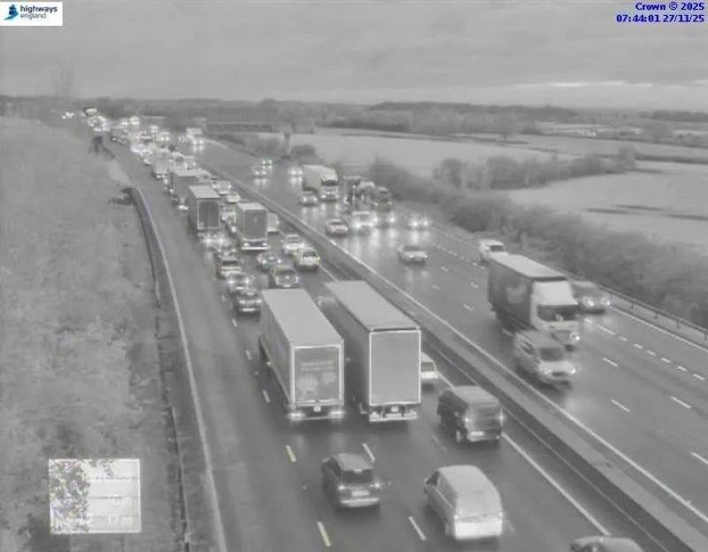 M5 Traffic Nightmare: Overturned Van Closes Lanes and Causes Hour-Long Delays