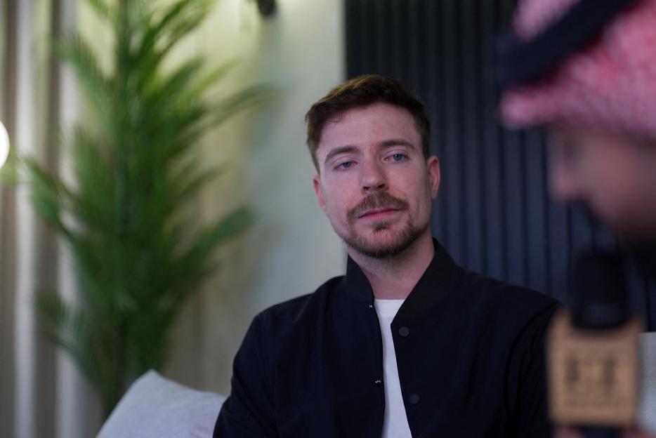 Mr. Beast during an interview ahead of the opening ceremony of the Beast Land theme park in Riyadh, Saudi Arabia.