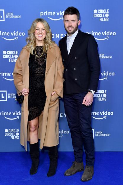 Lisa Roughead and Michael Carrick attending the "Rooney" World Premiere.