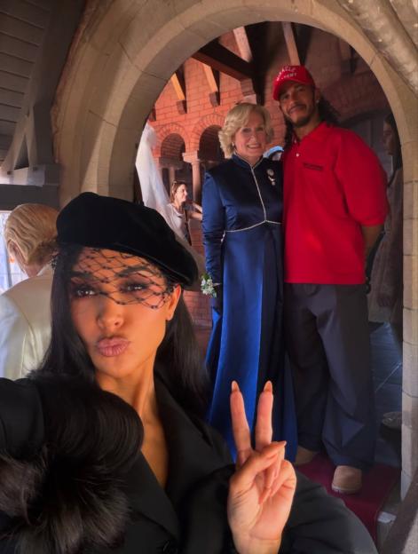 Lewis Hamilton and Kim Kardashian Share Sweet Moments on the Set of All's Fair