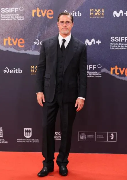 Brad Pitt on the red carpet at the "Heart Of The Beast" screening during the San Sebastian International Film Festival.