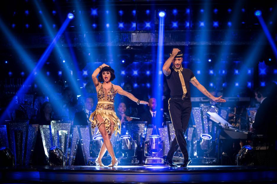 Giovanni Pernice and Georgia May Foote performing a dance routine on "Strictly Come Dancing."