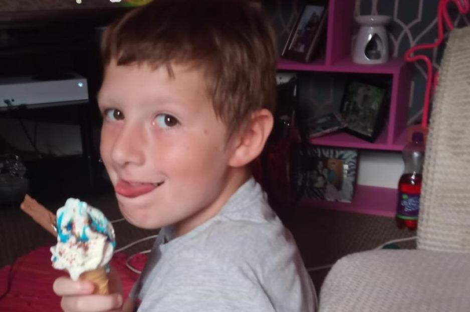 Jack Piper-Sheach holding an ice cream cone.