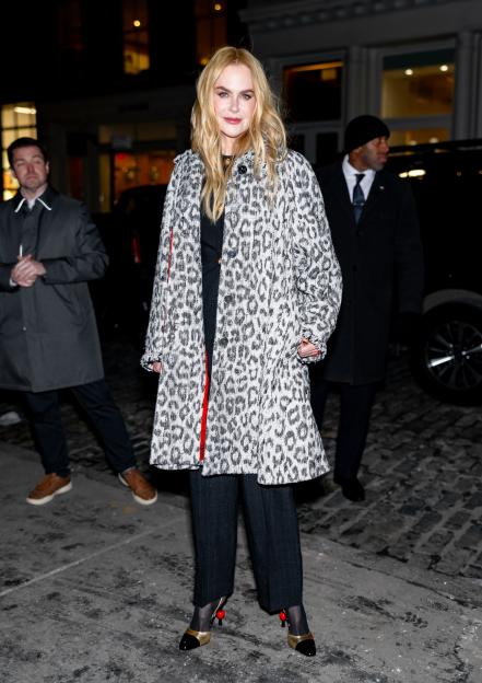 Nicole Kidman, 58, Dazzles in Leopard-Print Coat While Promoting New Crime Drama in New York