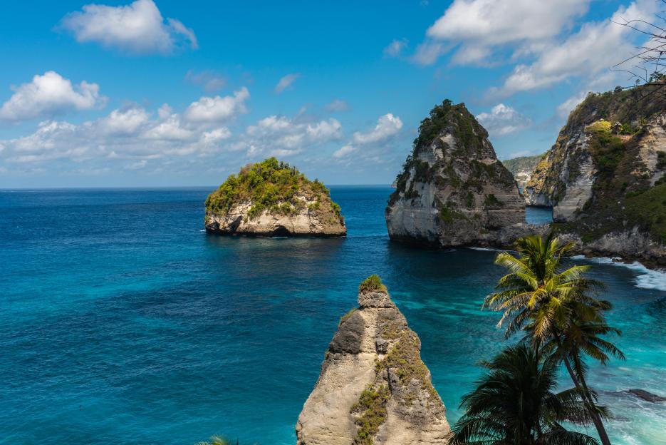 Diamond beach. Beautiful exotic beach. Nusa Penida, Bali Indonesia