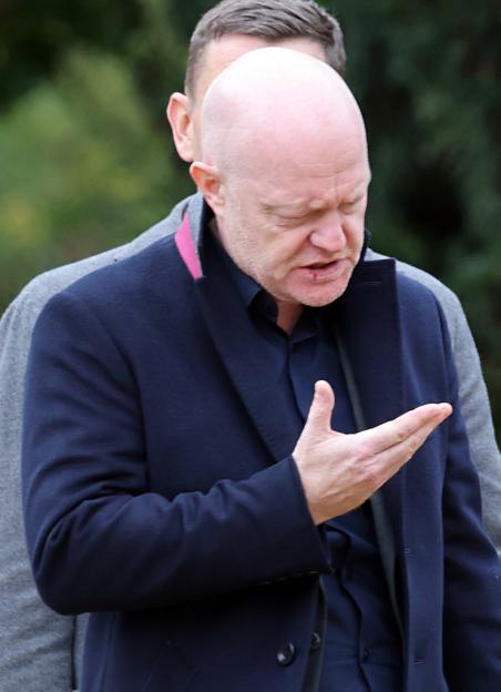 Max Branning with a split lip after being struck by Jack.