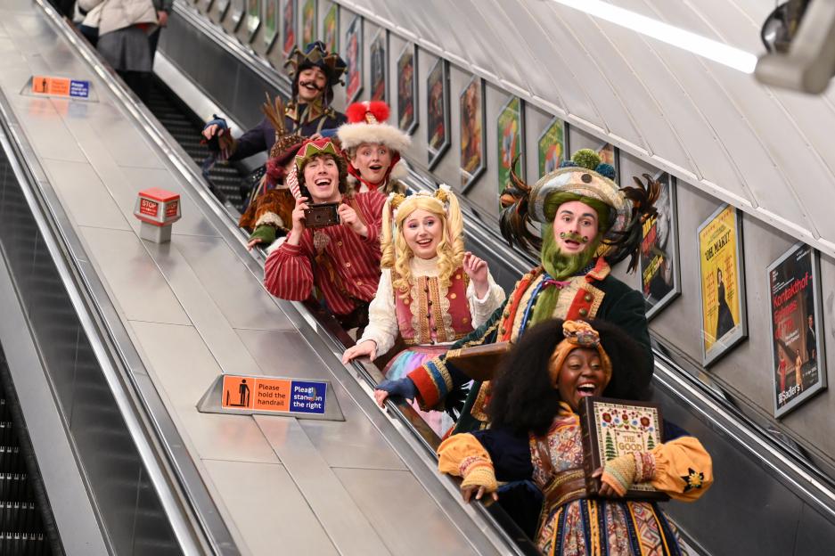 Elves Bring Early Holiday Spirit to London Underground Commuters in March!