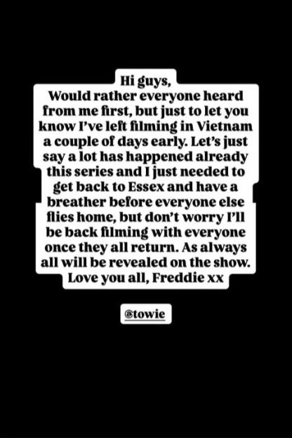 Towie Star Exits Vietnam Trip Early After Fiery Argument