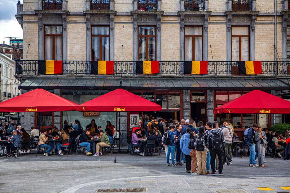 The Fritland fast food restaurant in Brussels, Belgium.