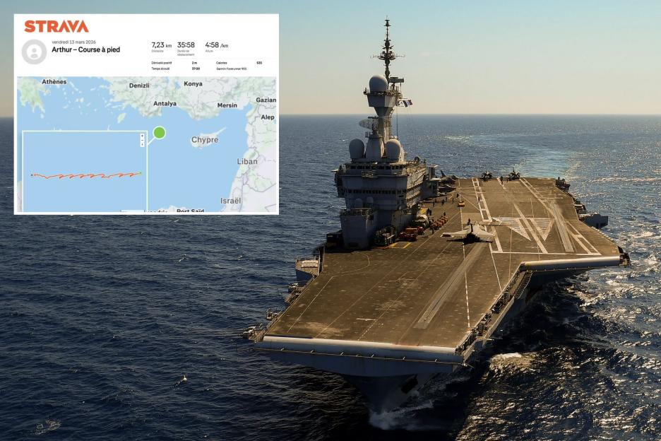 Sailor's Strava Slip-Up Reveals Secret Location of French Aircraft Carrier in Major Security Mishap
