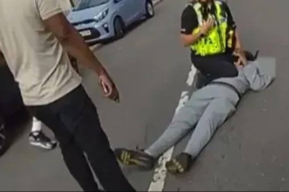 Police Confiscate Zombie and Rambo Knives While Dispersing Crowd Filming Music Video