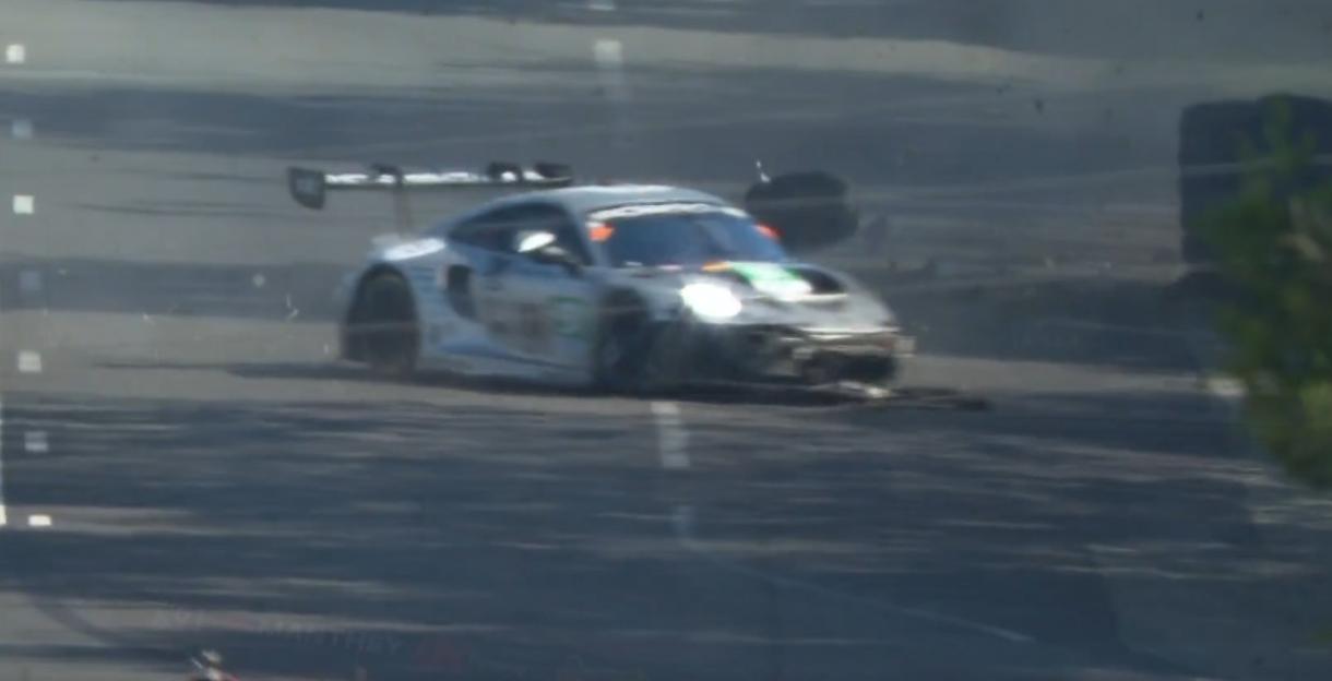 Terrifying Moment: Driver Crashes Into Barrier and Bounces Back on Track After Steering Malfunction at Iconic Race