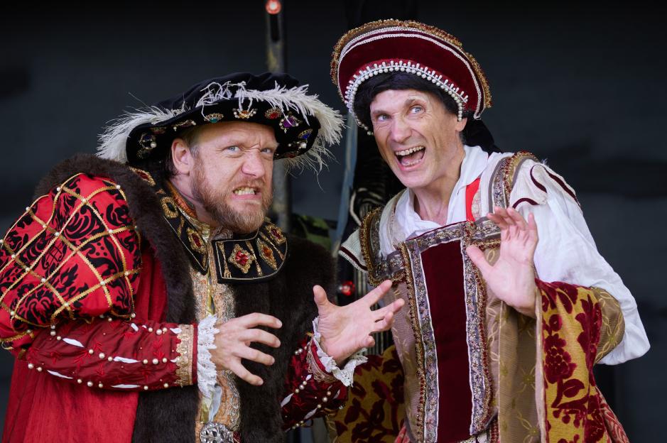 Neal Foster as Rex and Morgan Philpott as Roger in "Horrible Histories, Car Park. Barmy Britain."