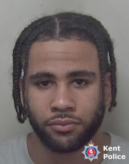 Mugshot of a man with braided hair and a beard, identified as a suspect in a fatal stabbing incident.