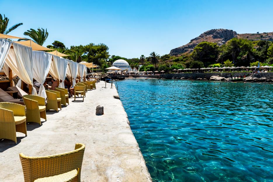 Beach within the thermal springs Kallithea