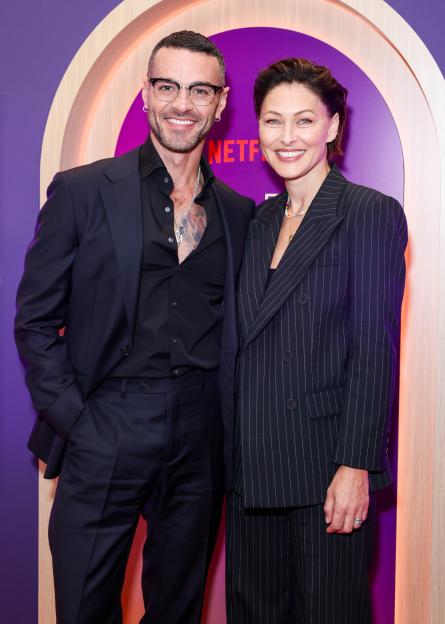 Matt Willis and Emma Willis pose at the "Love is Blind: UK" Special Screening.