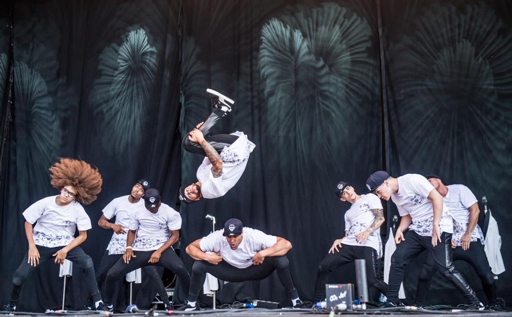 Diversity performs on stage at Leicester Music Festival.