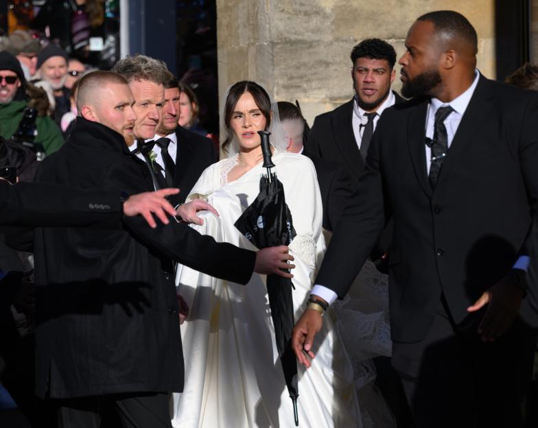 The Wedding Of Adam Peaty And Holly Ramsay At Abbey Church Of Saint Peter And Saint Paul