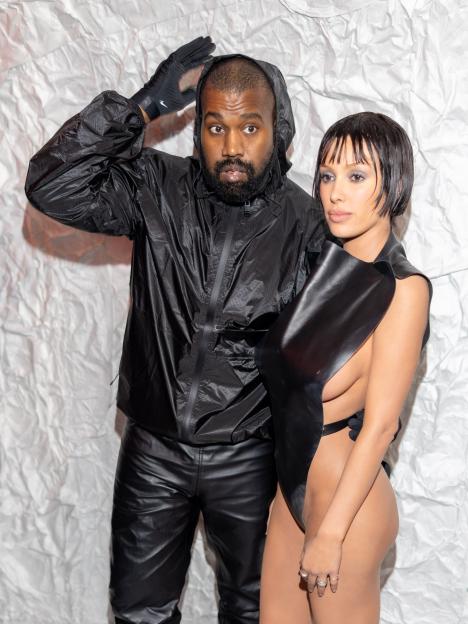 Kanye West and Bianca Censori at the Marni fashion show.