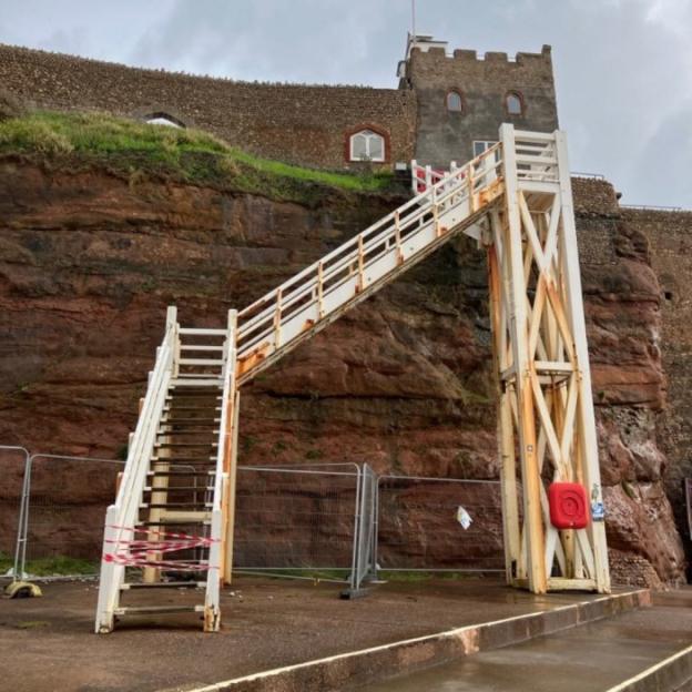 Beloved Beach Steps and Walkway at Charming English Seaside Resort Shut Down Until 2027