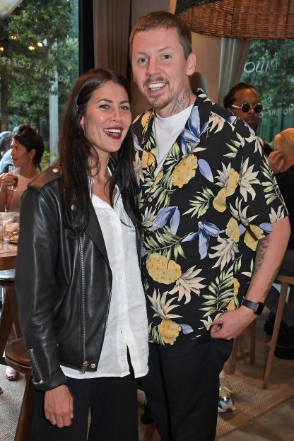 Karima McAdams and Professor Green at the launch of Giz & Green Pizza Pies Pop-Up.