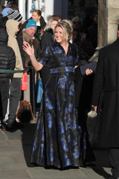 Sara Davies at Holly Ramsay and Adam Peaty's wedding.