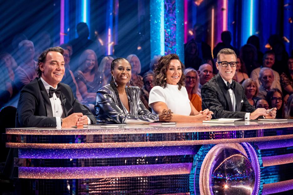 Judges Craig Revel Horwood, Motsi Mabuse, Shirley Ballas, and Anton Du Beke at the launch show of Strictly Come Dancing 2025.