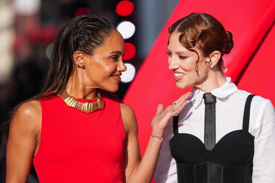 Alex Scott and Jess Glynne at the premiere of "The Devil Wears Prada 2."