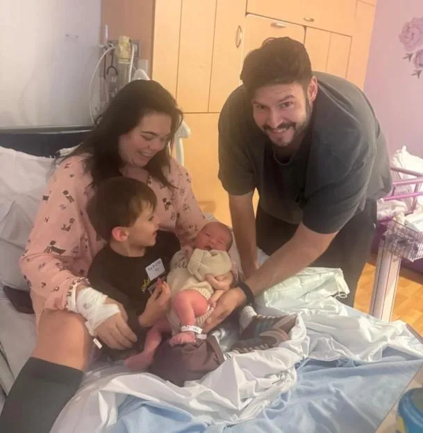 Scarlett Moffatt shares sweet family snaps of newborn son Clark as he meets his brother Jude for the first time