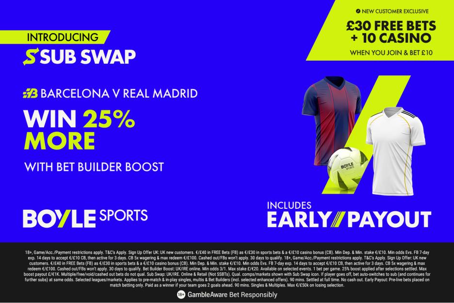 Barcelona vs Real Madrid Super Cup Final: Score a £40 Bonus and Enjoy a 25% Win Boost with BOYLE Sports!