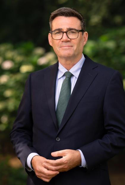 Official portrait of Prime Minister Andy Burnham.