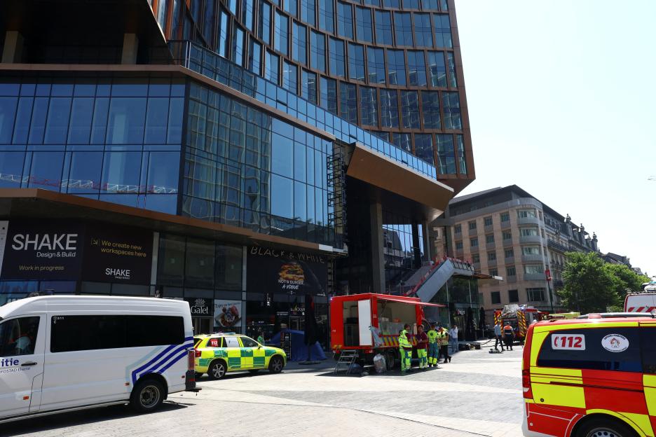 Aftermath of a fire in Brussels
