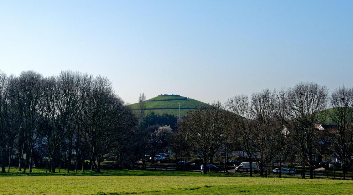 Northala Park mound, made from the rubble of the old Wembley stadium.