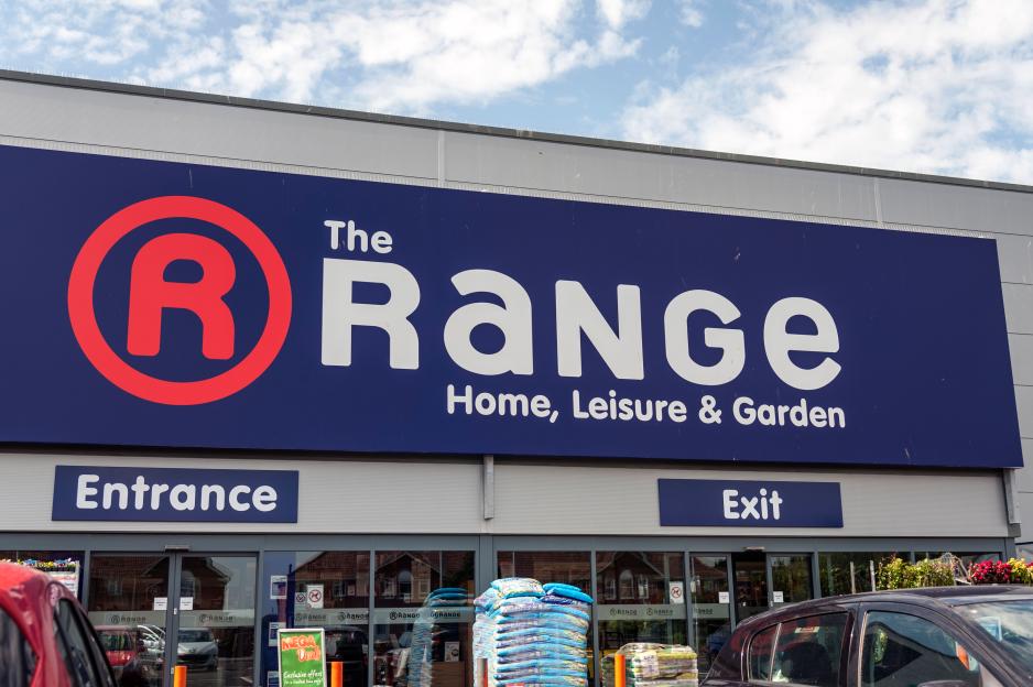 The Range store at Bridgwater, UK.