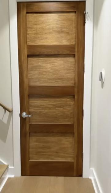 A woman has moved into a cupboard to put aside $18,000 a year in her savings