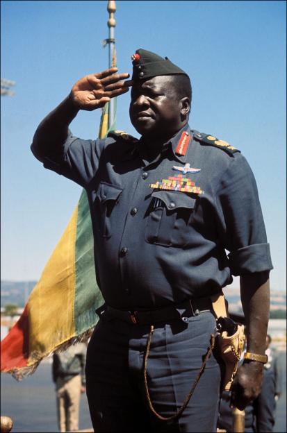 Idi Amin Dada in the summit of Uganda in Addis Ababa, Ethiopia on January 10, 1976.