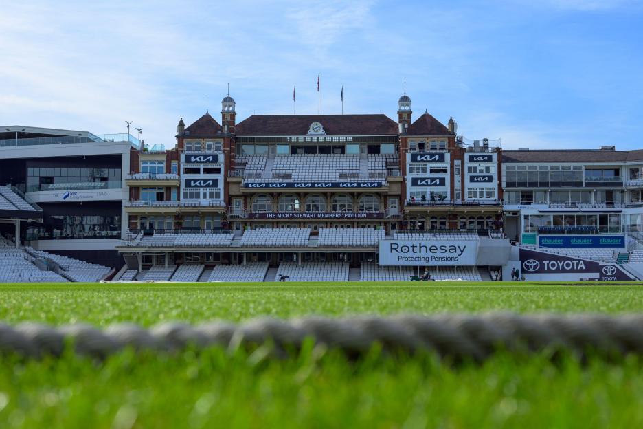 London, UK. 21st June, 2026. LONDON, ENGLAND JUNE 21 - General view inside Kia Oval before Day Five of the 2nd Rothesay Test Match game between England and New Zealand at Kia Oval on June 21, 2026 in London, England . (Photo by Keeran Marquis/Sports