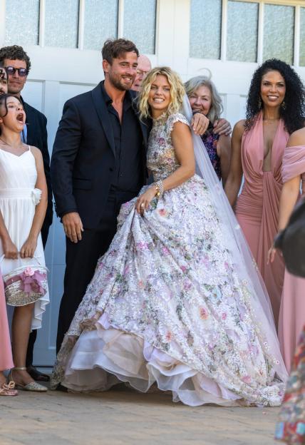 AnnaLynne McCord and Danny Cipriani are officially husband and wife, posing with family and friends after their Los Angeles wedding.