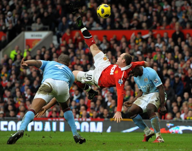Rooney's memorable Manchester derby overhead kick