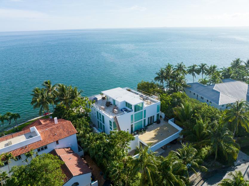 Mega Stunning aerials show extravagant oceanfront Miami mansion Lionel Messi rented during 2021.