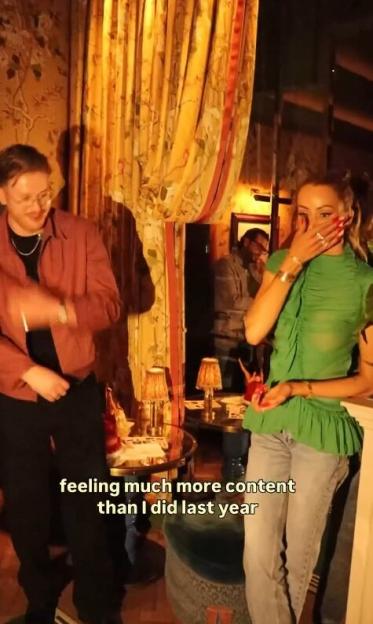 Olivia Attwood and Pete Wicks dancing at a party.