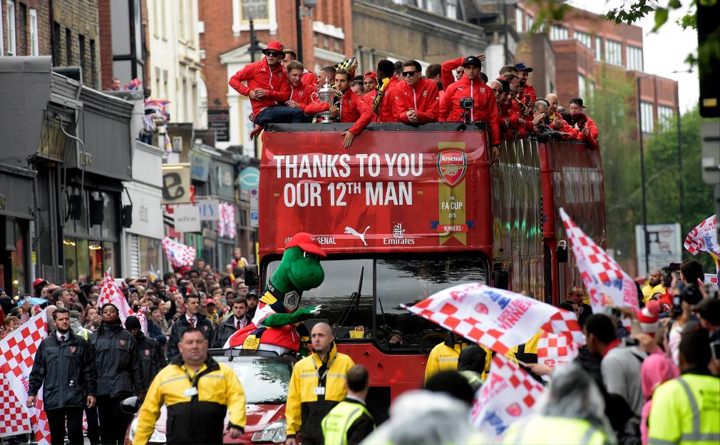 Arsenal FC FA Cup victory parade.