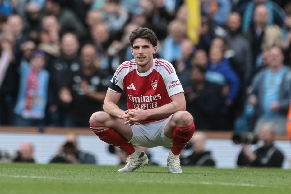 Declan Rice of Arsenal after losing 2-1 to Manchester City.