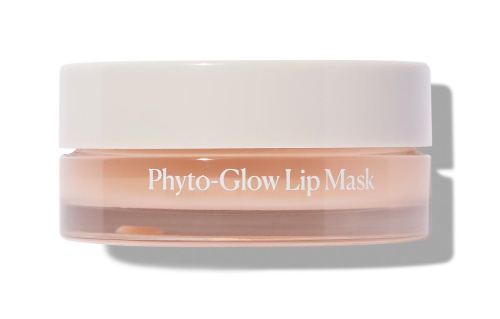 Naturium Phyto-Glow Lip Mask in a clear jar with a white lid.