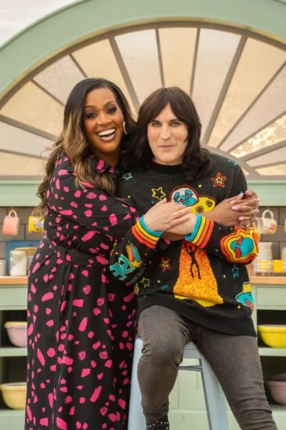Alison Hammond and Noel Fielding, presenters of The Great British Bake Off.