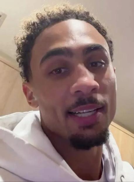 An image collage containing 1 images, Image 1 shows Collage of a man speaking to the camera and a boxing match