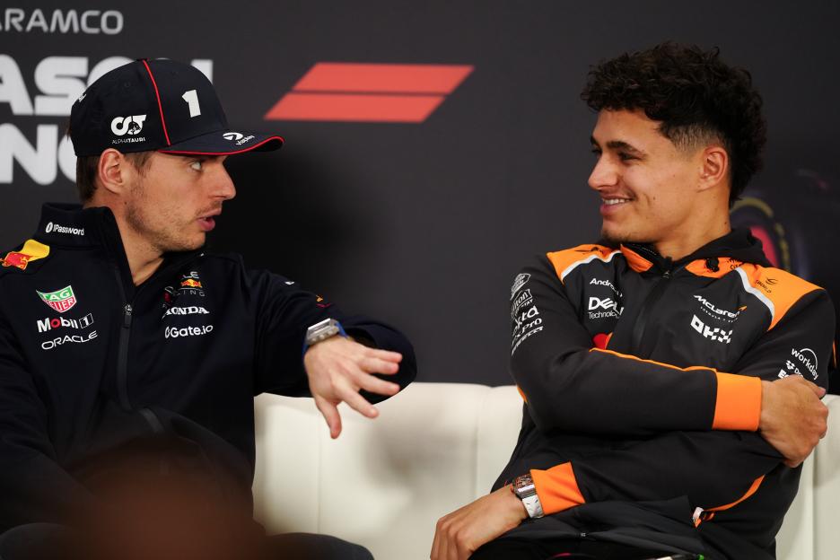 Max Verstappen and Lando Norris