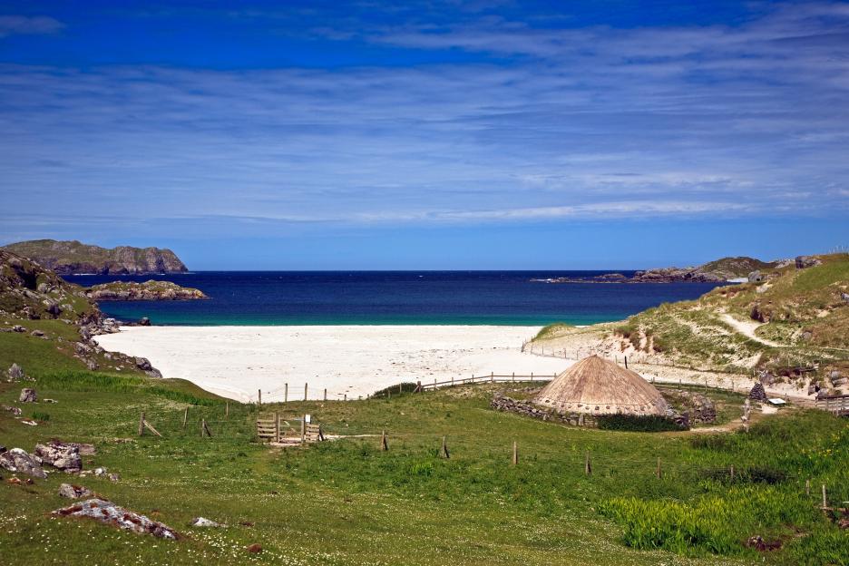Iron age village Bosta beach Bernera Isle of Lewis, Outer Hebrides, Western Isles, Scotland UK 2009