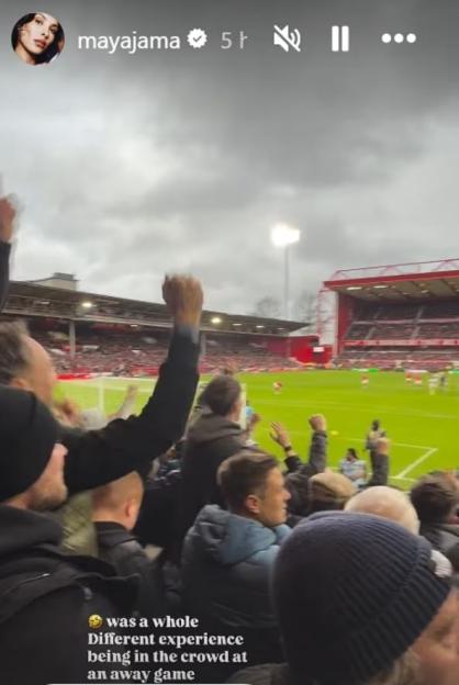 Maya Jama Shares a Laugh Over Her Unique Experience Supporting Ruben Dias in Man City’s Away Crowd at Nottingham Forest