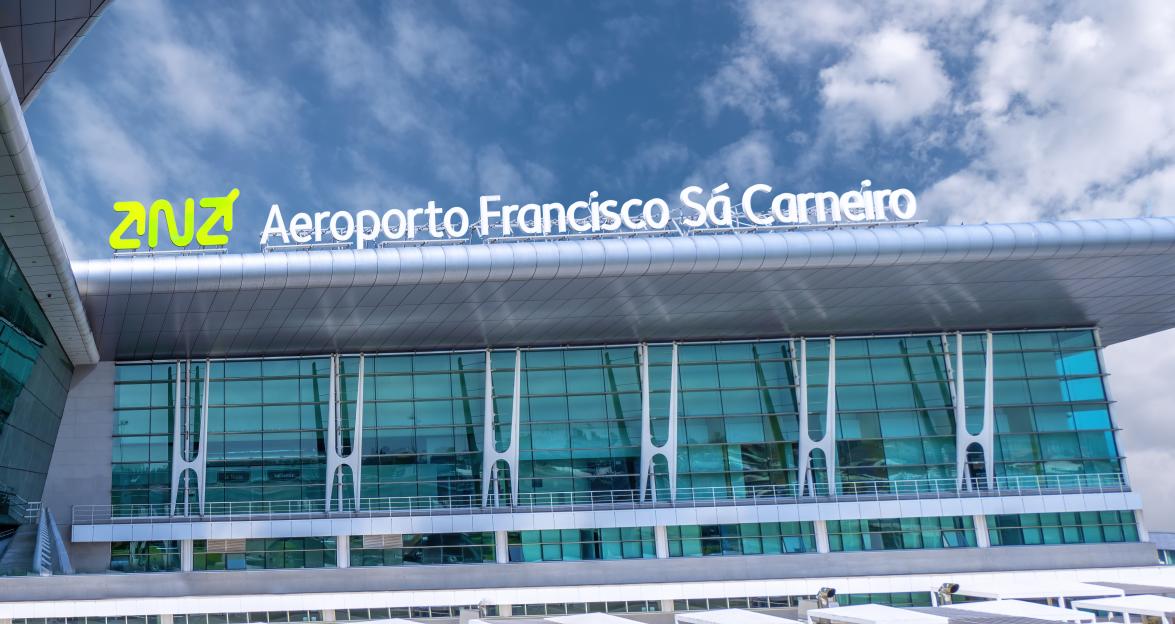 Oporto airport Francisco Sa Carneiro. City of Porto.